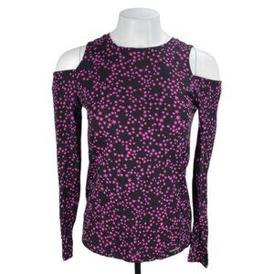 MICHAEL Michael  Kors Open Shoulder Star Print Top Sz XS